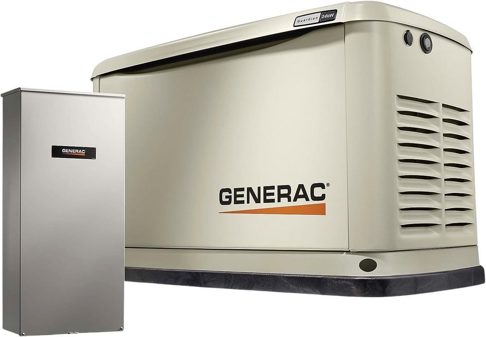 Generac 7210 Guardian 24kW Standby Generator WiFi w/ 200 Amp Automatic Transfer Switch New