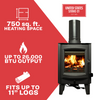 US Stove TH-100 Tiny Wood Stove 750 sq. ft. 26,000 BTU Accepts 11" Logs New