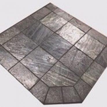 ComfortBilt Non Combustible Hearth CORNER Pad Midnight Black/Silver Slate New (Fits all ComfortBilt models)