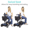 Vive Health MOB1027 4-Wheel Swivel Seat Mobility Scooter Silver New