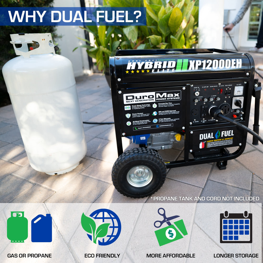 DuroMax XP12000EH 9500W/12000W Dual Fuel Electric Start Generator New