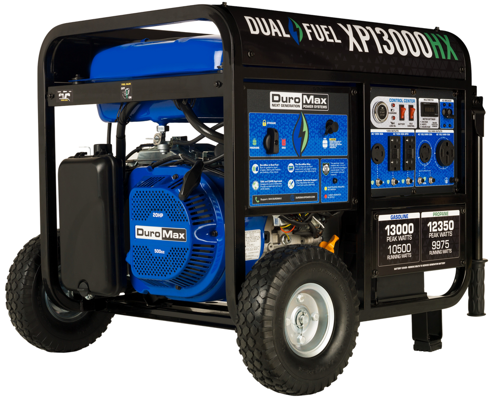 DuroMax XP13000HX 10500W/13000W Dual Fuel CO Alert Electric Start Generator New